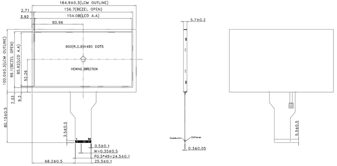 Powertip PH800480T013-IDA01 - TFT display