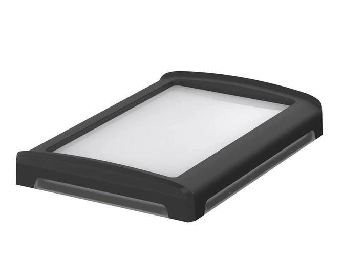 Bopla BOV 1209_ FO 9005 D LL (48332251) - BoVersa translucent plastic lid with open black design cover (125 x 88 x 19 mm)
