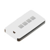 Teko - REMO-TEK series (13124.47) - enclosure for the remote control in white with chrome-plated metal sides (71,5 x 39,3 x 11,5 mm)