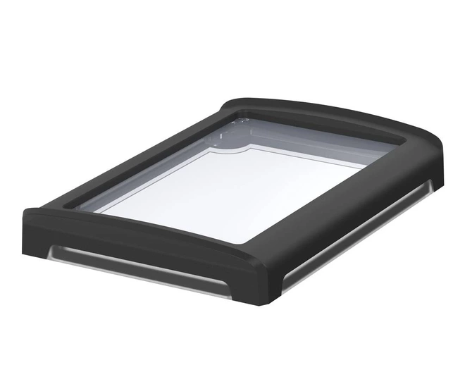 Bopla BOV 1209_ FO 9005 D G (48322250) - BoVersa transparent plastic lid with open black design cover (125 x 88 x 19 mm)