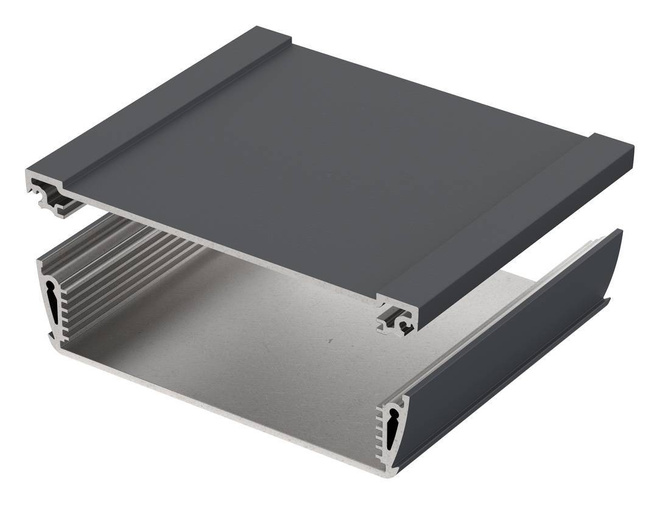 Bopla ASPH 1230-0100 7024 (94232100) - asymetryczny profil aluminiowy półotwarty (121 x 32,8 x 100 mm)