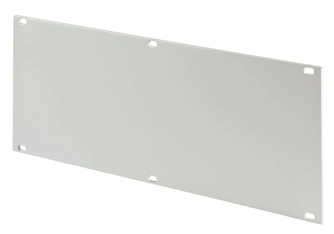 Bopla TF/M 308-EMV (86808034) - part front panels, EMC, front natural-coloured anodised aluminium, passivated on rear with slot for EMC spring and pressed-in alignment pins, in size 3U 8HP