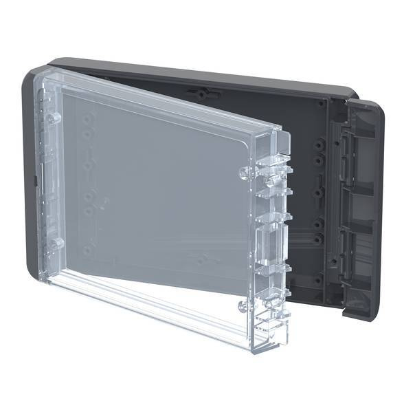 Bopla B 181304 PC-V0-G 7024 (96024244) - universal enclosure with crystal-clear lid (191 x 125 x 40 m)