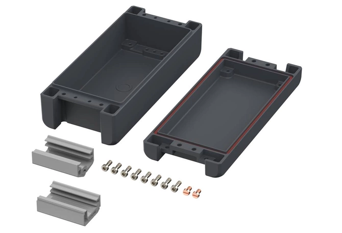 Bopla BA 180806 F SIL-7024 (00124124.SIL) - aluminum enclosure with a recess in the cover and silicone lid seal (199 x 86 x 60 mm)