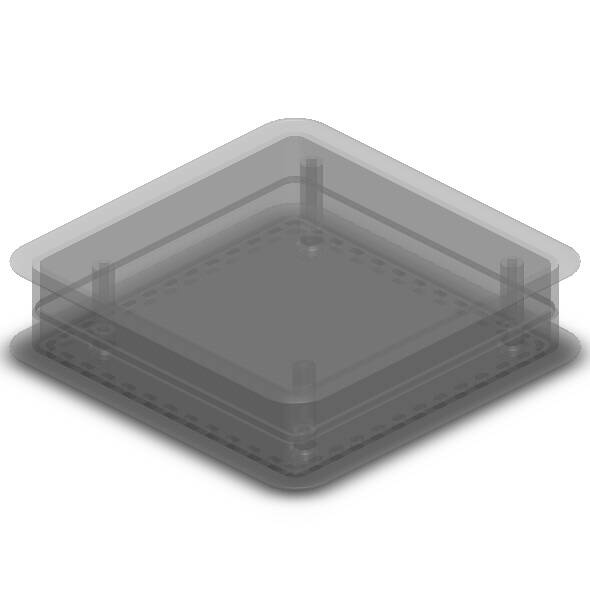 Teko - TEK-B series (TEK-MBD.0) - transparent universal enclosure (103,4 x 103,4 x 27,8 mm)