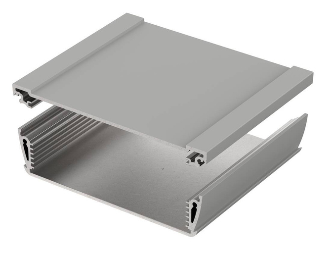 Bopla ASPH 1230-0100 9006 (94231100) - asymetryczny profil aluminiowy półotwarty (121 x 32,8 x 100 mm)