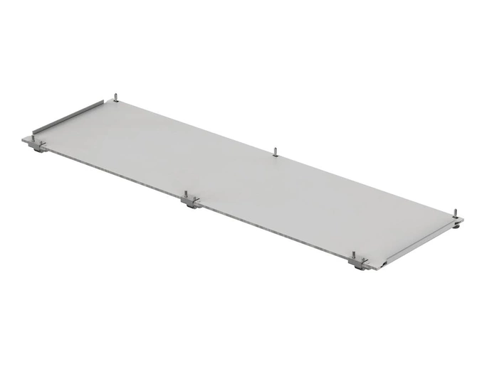 Bopla TF/M 384-EMV-K (86884037) - EMC front panel, 3/6 U, collapsible, front natural-coloured anodised aluminium, passivated on rear, in size 3U 84HP