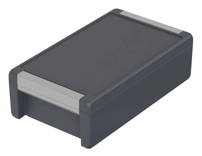 Bopla BA 281709 F-7024 (00126334) - aluminum enclosure with a recess in the cover and neoprene seal (299 x 173 x 90 mm)