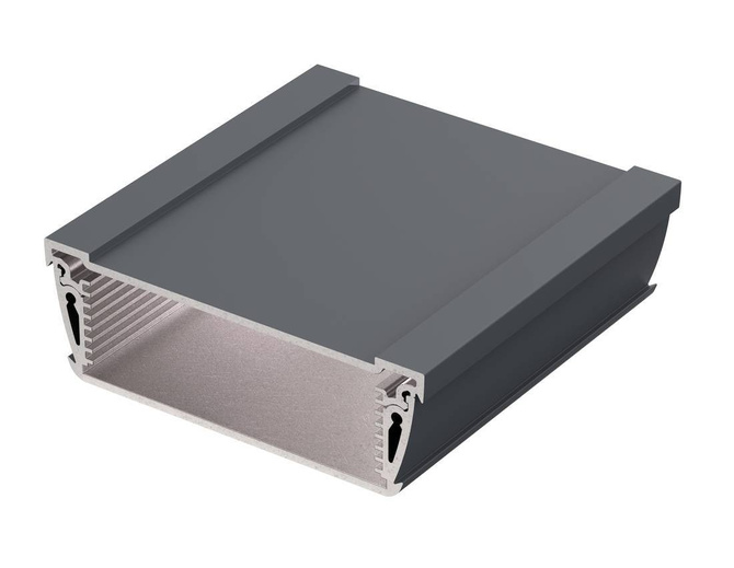 Bopla ASPH 1030-0100 7024 (94222100) - asymetryczny profil aluminiowy półotwarty  (98,5 x 32,8 x 100 mm)