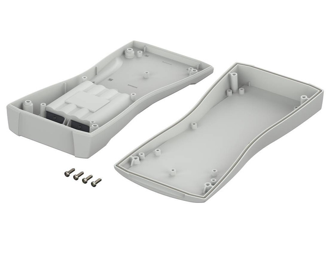 BOPLA BS 804 F-7035 (82804135) - obudowa z ABS z pojemnikiem na baterie (209,3 x 98 x 34,8 mm)