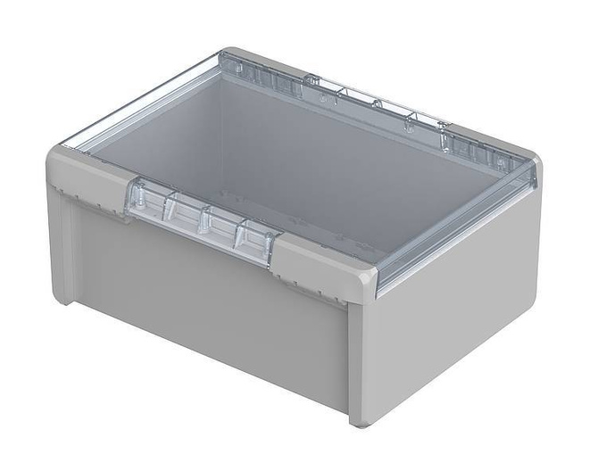 Bopla B 273616 PC-V0-G 7035 (96027675) - universal enclosure with crystal-clear lid (284 x 364 x 160 mm)