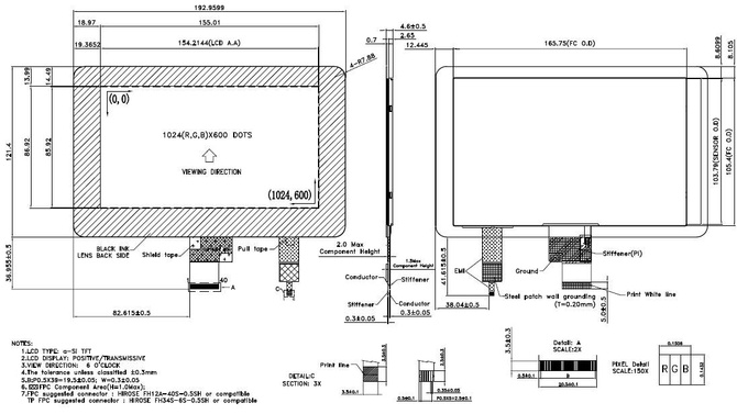 Powertip PH102600T015-IBC01 - CTP display