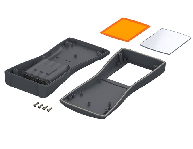 BOPLA BS 804 DIS-7024 (82804224) - obudowa z ABS z oknem wyświetlacza i pojemnikiem na baterie (209,3 x 98 x 34,8 mm)