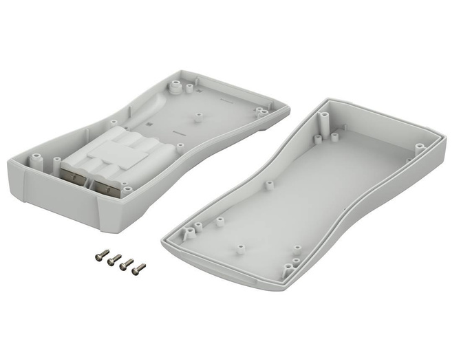 BOPLA BS 801 F-7035 (82801135) - obudowa z ABS z pojemnikiem na baterie (209,3 x 98 x 34,8 mm)