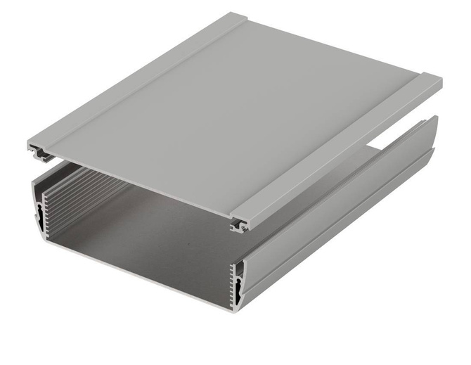 Bopla ASPH 1540-0200 9006 (94251200) - asymetryczny profil aluminiowy półotwarty (154 x 44 x 200 mm)