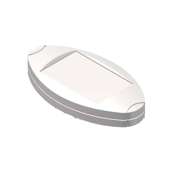 Teko - OVO-1 series (OVO-1.7) - enclosure for remote controler in white (124,2 x 66,3 x 23 mm)