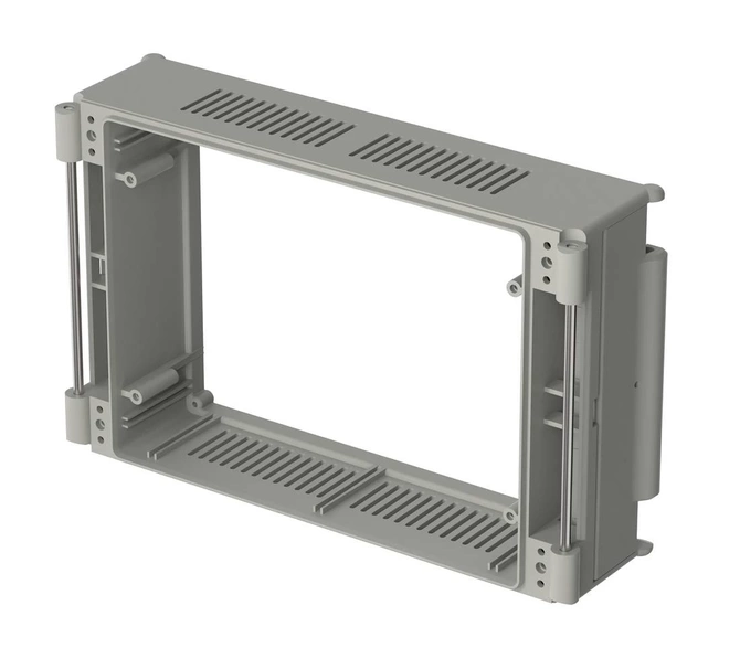 Bopla BC 6000 L-0,5 (79001400) - podstawa 0.5 (51.51 mm deep) z zawiasami, bez uszczelki, z wentylacją do obudowy CombiCard 5000-7000 (226 x 146 x 51 mm, 3U 30HP)