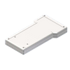 Teko - TBT series (TBT-1BK.7) - white handheld enclosure with battery compartment(210 x 116 x 25 mm)