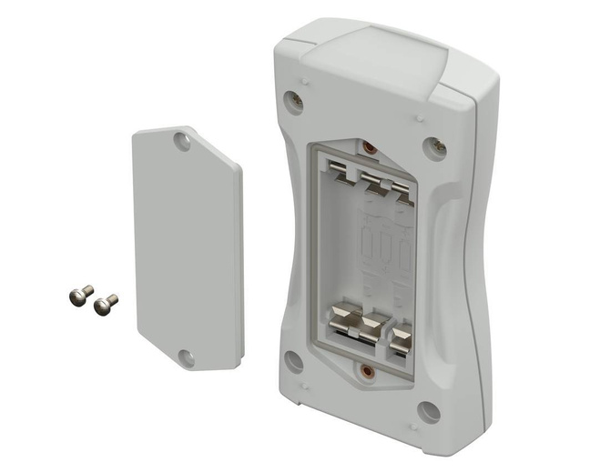 BOPLA BS 404 DIS-7035 (82404235) - obudowa z ABS z oknem wyświetlacza i pojemnikiem na baterie (119,3 x 64,9 x 26,5 mm)