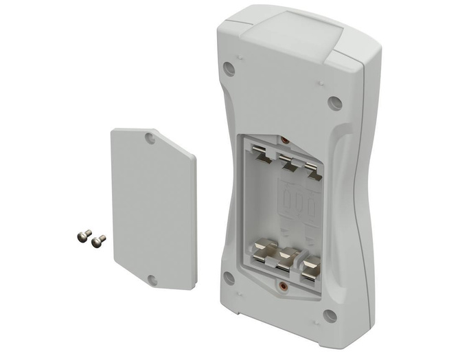 BOPLA BS 601 DIS-7035 (82601235) - obudowa z ABS z oknem wyświetlacza i pojemnikiem na baterie (159,4 x 77,9 x 33,5 mm)