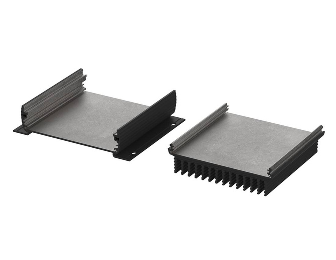 BOPLA ABPH 1000-0100 KWL (84410100) - aluminium profile, horizontally-divided with wall brackets and radiator (106 x 32 x 100 mm)