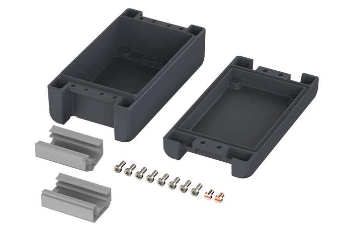 Bopla BA 140806 F-7024 (00123124) - aluminum enclosure with a recess in the cover and neoprene seal (159 x 86 x 60 mm)