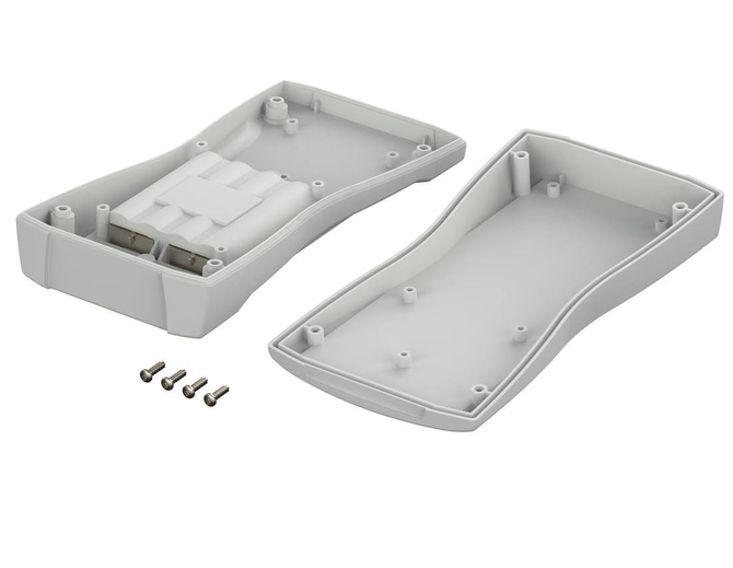 BOPLA BS 701 F-7035 (82701135) - ABS enclosure with battery compartment (184.3 x 93 x 35.4 mm)
