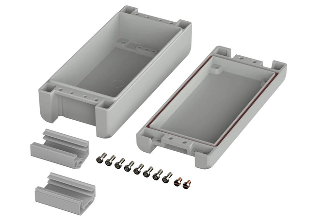 Bopla BA 180806 F SIL-7035 (00124125.SIL) - aluminum enclosure with a recess in the cover and silicone lid seal (199 x 86 x 60 mm)