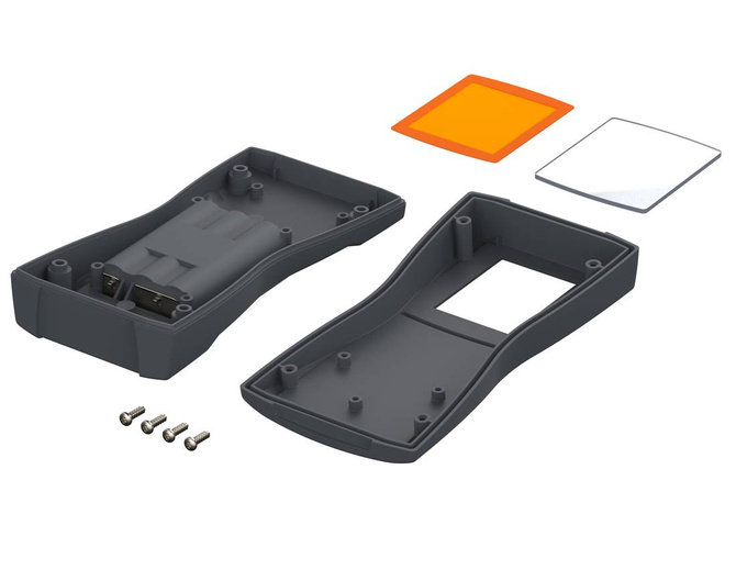 BOPLA BS 603 DIS-7024 (82603224) - obudowa z ABS z oknem wyświetlacza i pojemnikiem na baterie (159,4 x 77,9 x 33,5 mm)