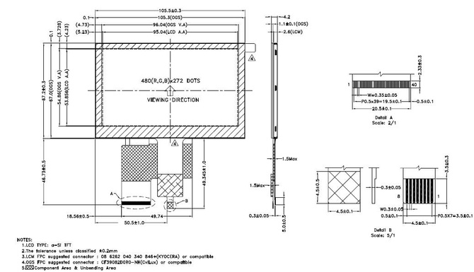 Powertip PH480272T009-IAF01 - CTP display