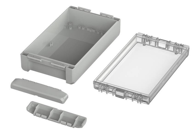 Bopla B 221306 PC-V0-G 7035 (96025225) - obudowa uniwersalna z przezroczystą pokrywą (231 x 125 x 60 mm)