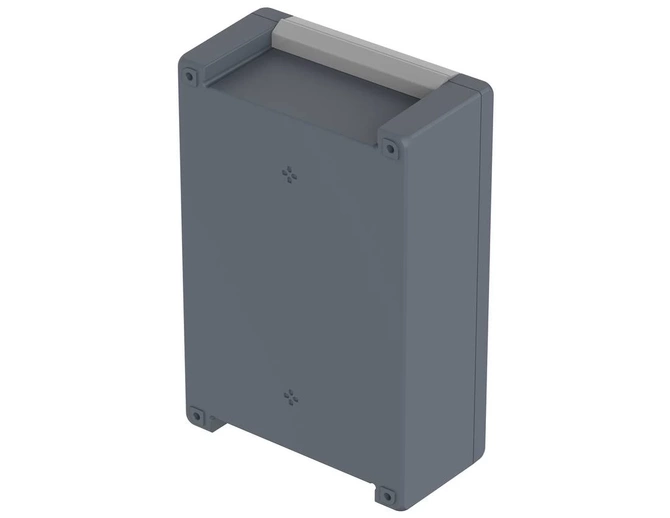 Bopla BA 342412 F SIL-7024 (00127544.SIL) - aluminum enclosure with a recess in the cover and silicone lid seal (363 x 242 x 120 mm)