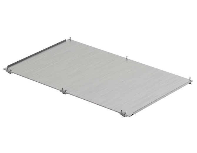 Bopla TF/M 684-EMV-K (86884067) - EMC front panel, 3/6 U, collapsible, front natural-coloured anodised aluminium, passivated on rear, in size 6U 84HP