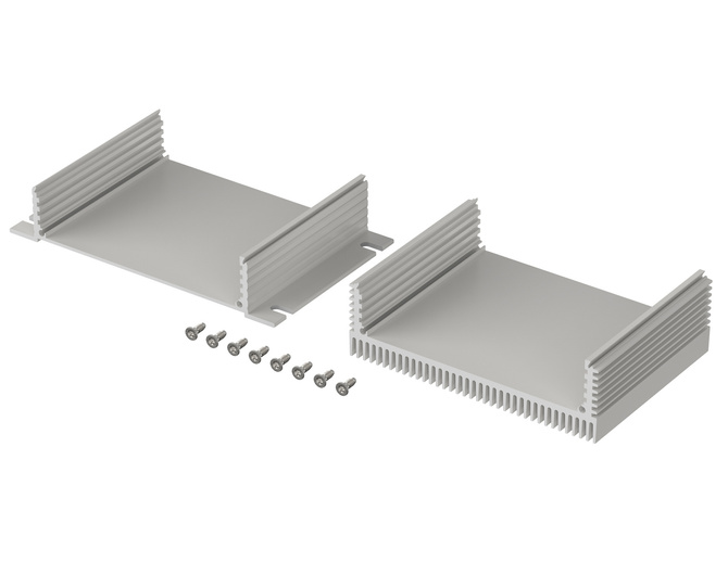Bopla F 1048-80 KWL (97418080) - profil aluminiowy półotwarty do montażu naściennego z radiatorem (105 x 48 x 80 mm)