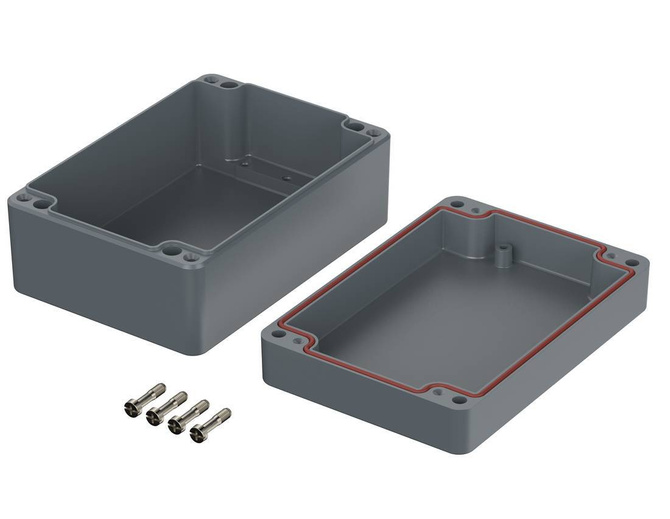 Bopla A 126 SIL (01126010) - obudowa aluminiowa z uszczelką silikonową (200 x 140 x 91 mm)