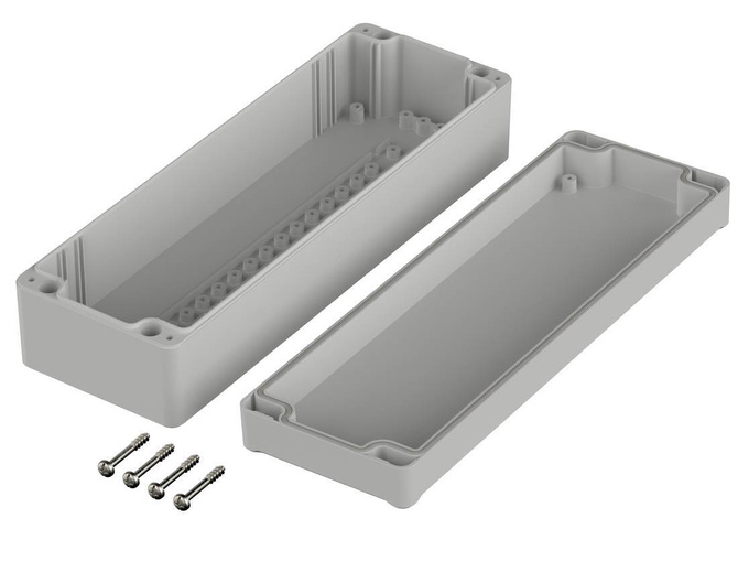 Bopla ET 224 F-LP (63224400) - ABS enclosure with a recess in the lid (240 x 80 x 60 mm)
