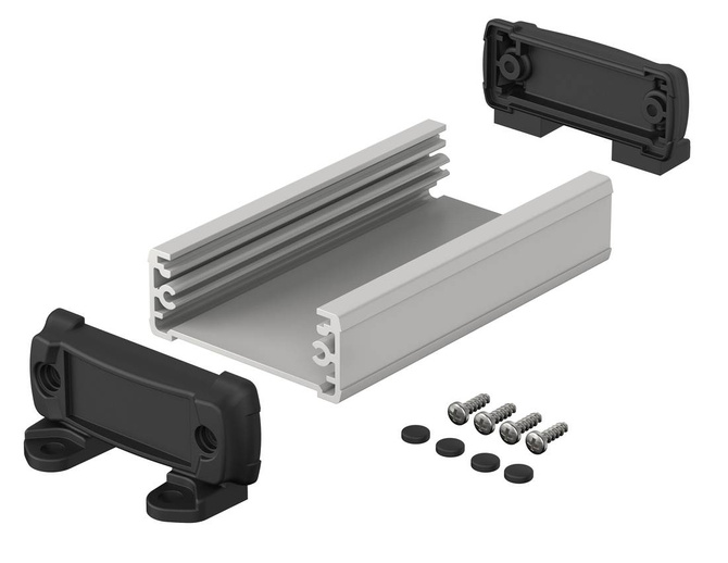 BOPLA ELPU 620-0100 DW (83627100.S7) - profil aluminiowy otwarty z pokrywą do montażu naściennego (57,5 x 22 x 100 mm)