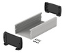 BOPLA ELPU 1050-0200 DW (83057200.S7) - aluminium profile, open on one side with wall brackets (106 x 52 x 200 mm)