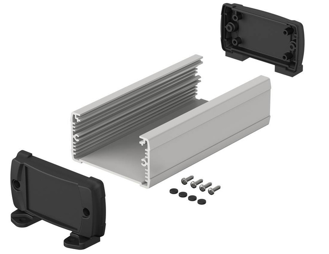 BOPLA ELPU 840-0150 DW (83847150.S7) - aluminium profile, open on one side with wall brackets (80 x 42 x 150 mm)