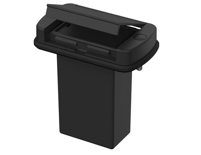 BOPLA ABM 600 SAL BE (84064100) - mounting lid with hinged aluminium flap and compartment for 9V block battery for AB 1000