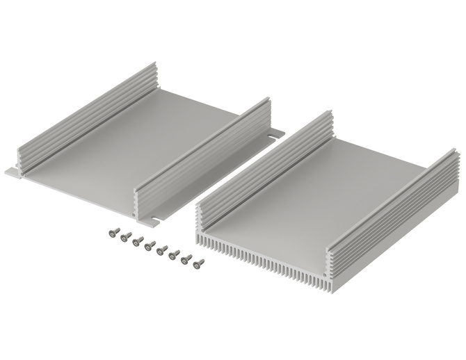 Bopla F 1048-160 KWL (97418160) - aluminium profile with wall brackets and radiator (105 x 48 x 160 mm)