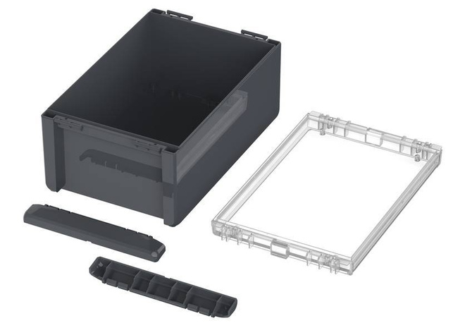 Bopla B 261712 PC-V0-G 7024 (96026364) - obudowa uniwersalna z przezroczystą pokrywą (271 x 170 x 120 mm)