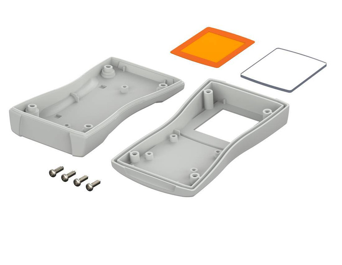 BOPLA BS 400 DIS-7035 (82400235) - ABS enclosure with display screen (119.3 x 64.9 x 26.5 mm)