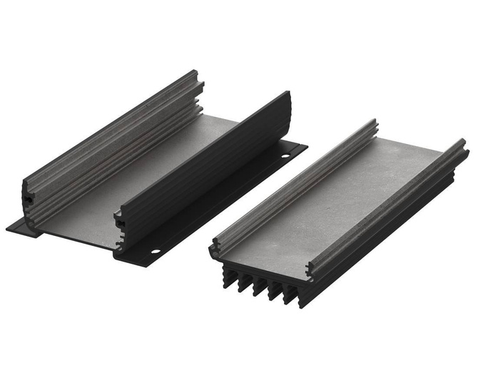 BOPLA ABPH 600-0150 KWL (84406150) - aluminium profile, horizontally-divided with wall brackets and radiator (57 x 32 x 150 mm)