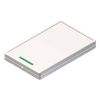 Teko - POCKET CARD series (PC-IR.7) - universal enclosure in white with opening for flat cable and LED (85 x 54 x 10 mm)