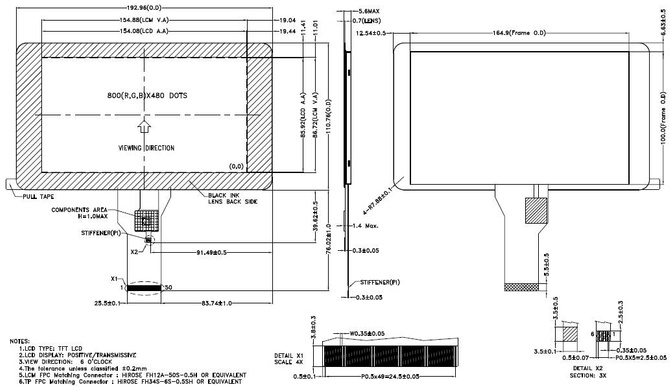Powertip PH800480T013-IAC27 - CTP display