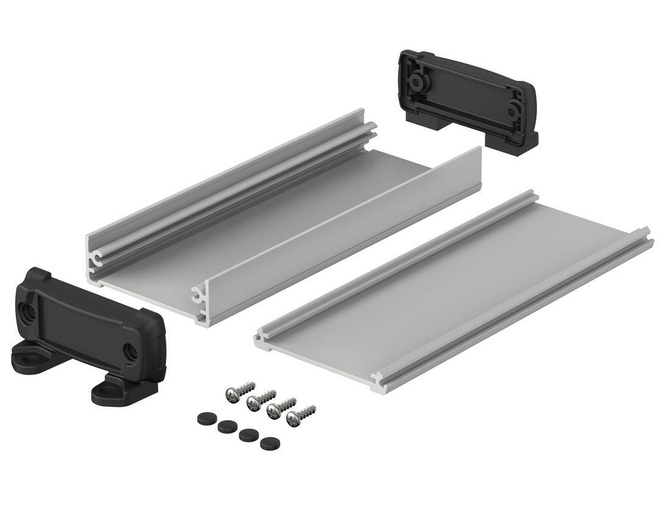 BOPLA ELPH 620-0150 DW (83626150.S7) - profil aluminiowy półotwarty z pokrywą do montażu naścienengo (57,5 x 22 x 150 mm)