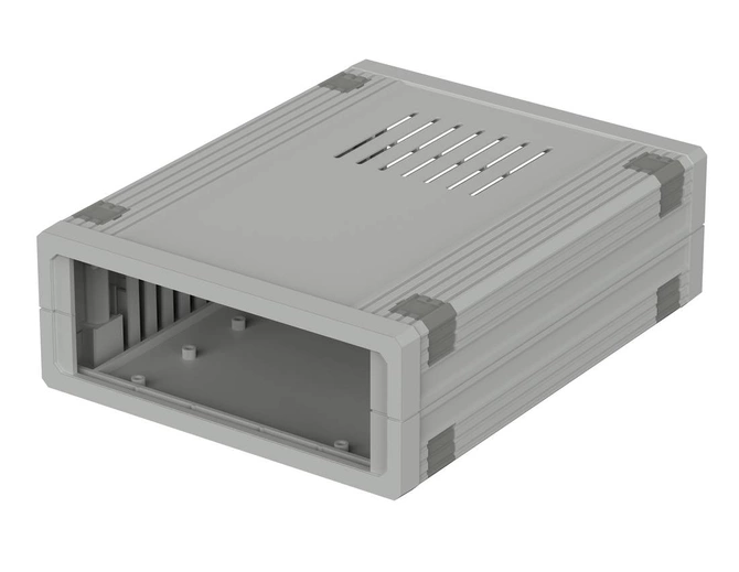 Bopla UM 32009 L (55320010) - Ultramas enclosure with air vents (157.5 x 198.9 x 62.2 mm, 3U 9HP)