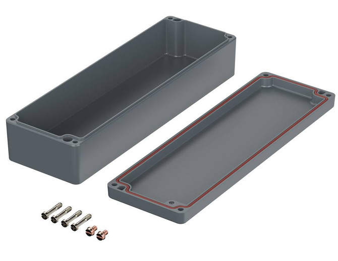 Bopla A 117 SIL (01117010) - aluminum enclosure with silicone seal (250 x 80 x 52 mm)