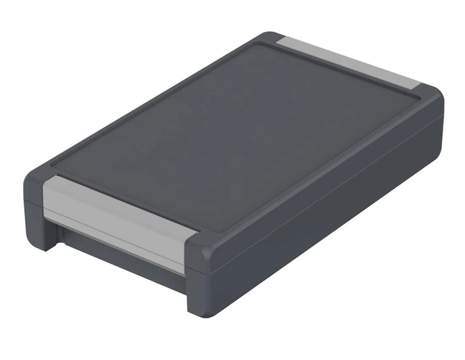 Bopla BA 281706 F-7024 (00126324) - aluminum enclosure with a recess in the cover and neoprene seal (299 x 173 x 60 mm)